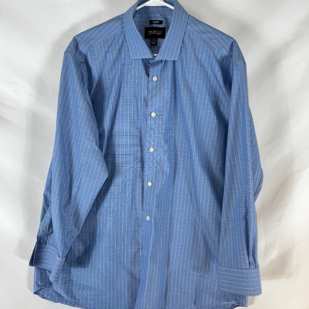 Kenneth Cole Mens Dress Shirt, Non-Iron Slim Fit Size 17.5 32/33